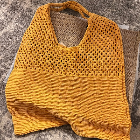 Polyester Knitted Tote Bag, Large Capacity, Simple & Practical Shoulder Bag - Picture 5 of 9